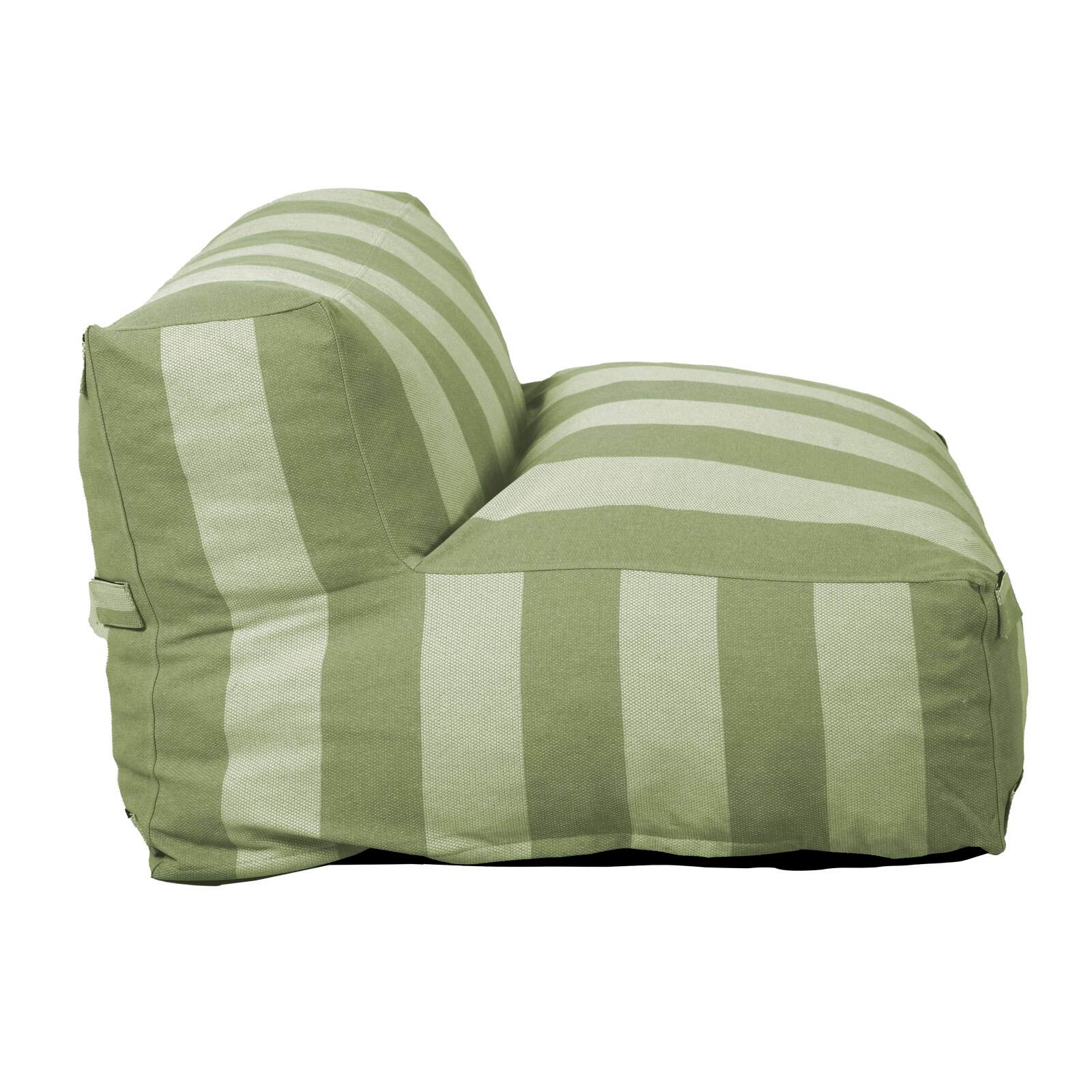 Sillón a rayas para sofá modular de exterior