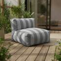 Sillón a rayas para sofá modular de exterior
