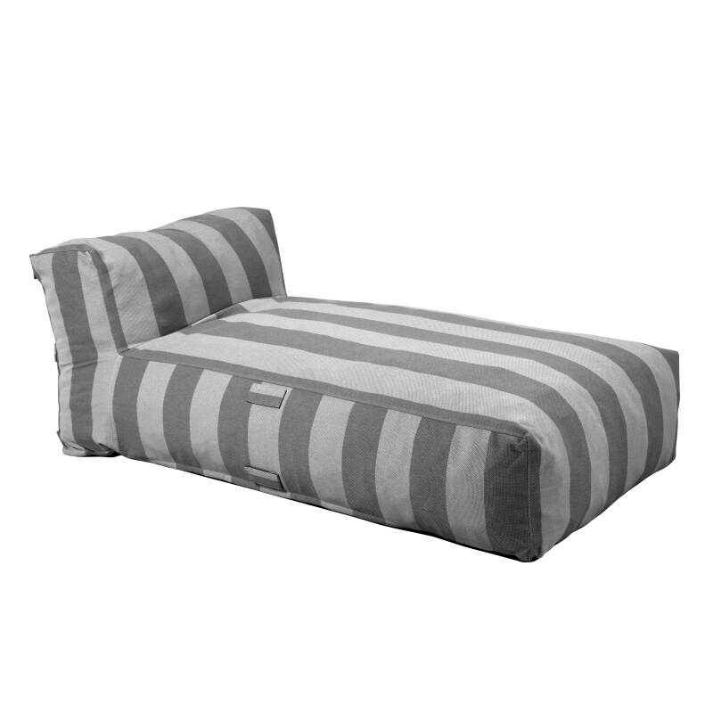 Chaise longue a rayas para sofá modular de exterior
