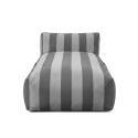 Chaise longue a rayas para sofá modular de exterior