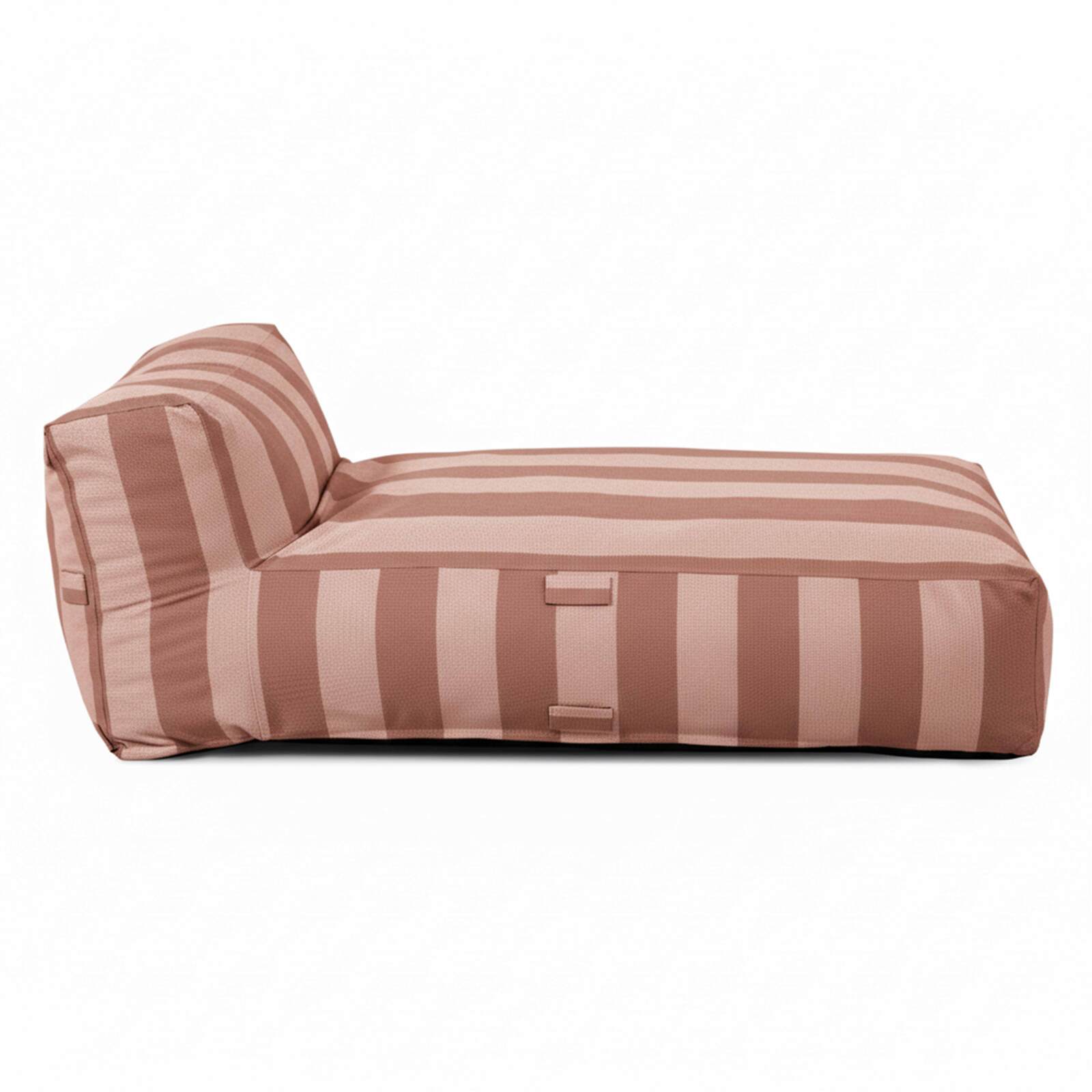 Chaise longue a rayas para sofá modular de exterior