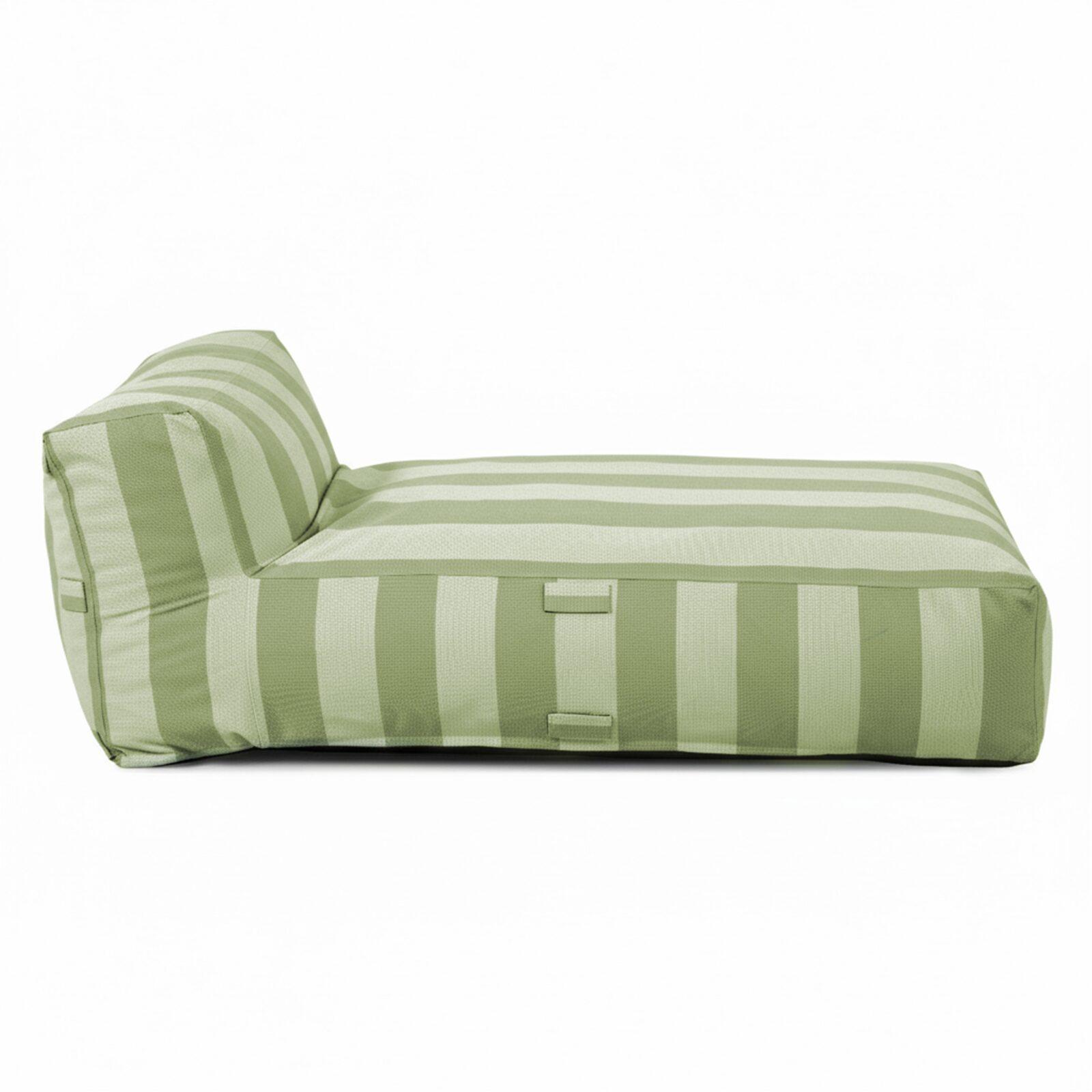 Chaise longue a rayas para sofá modular de exterior