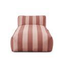 Chaise longue a rayas para sofá modular de exterior