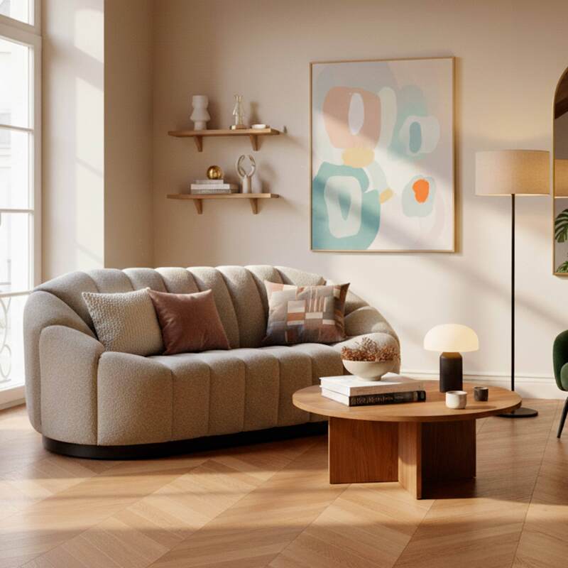 Sofá de 2 plazas de tela