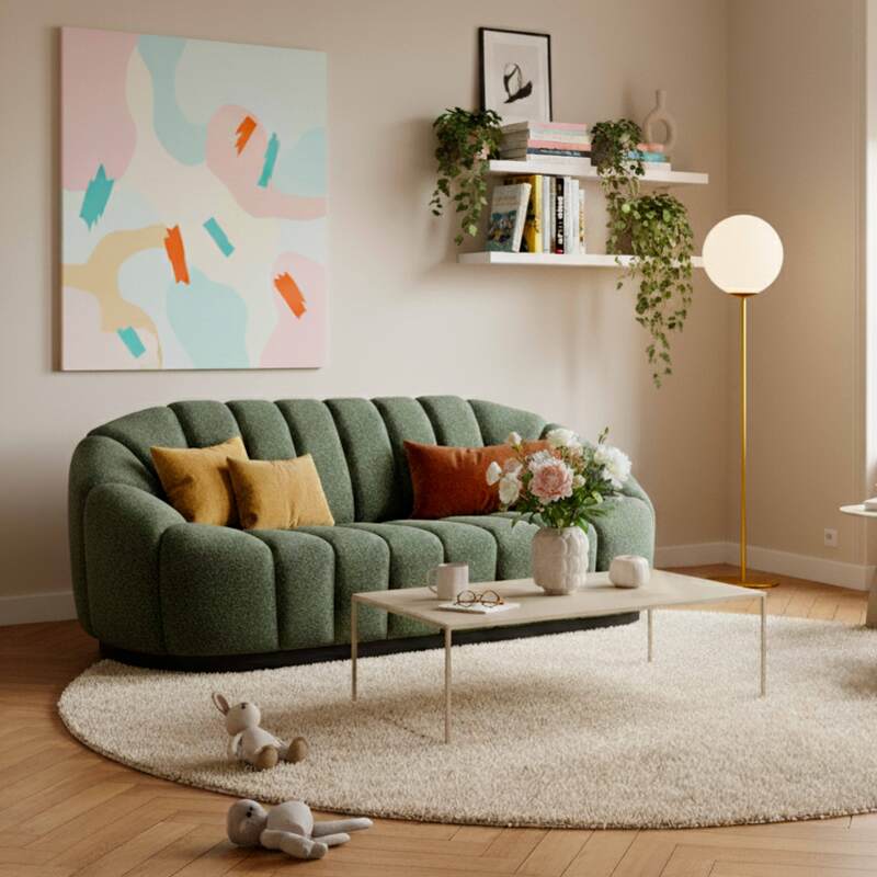 Sofá de 2 plazas de tela (6/7)