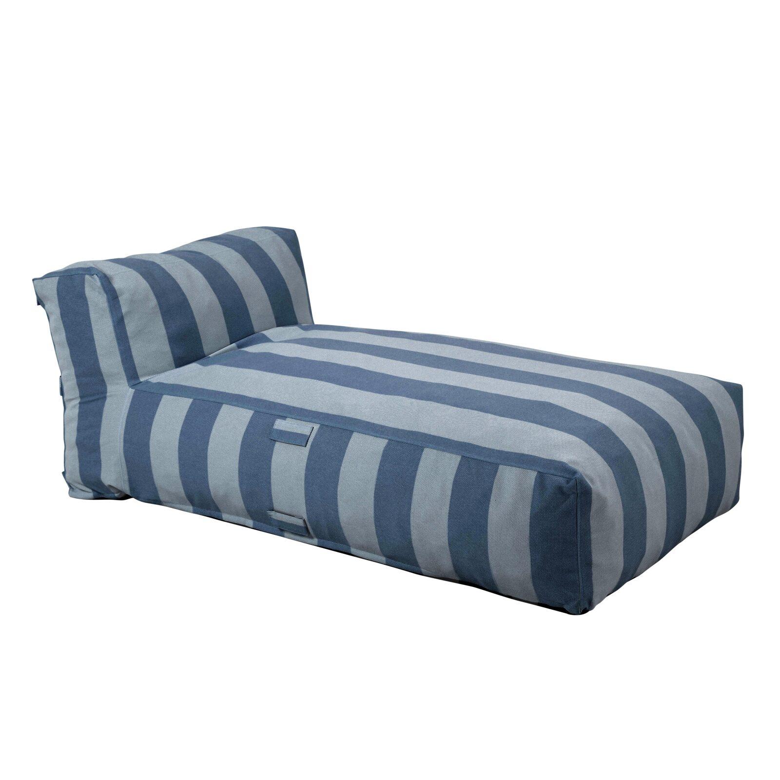 Chaise longue a rayas para sofá modular de exterior