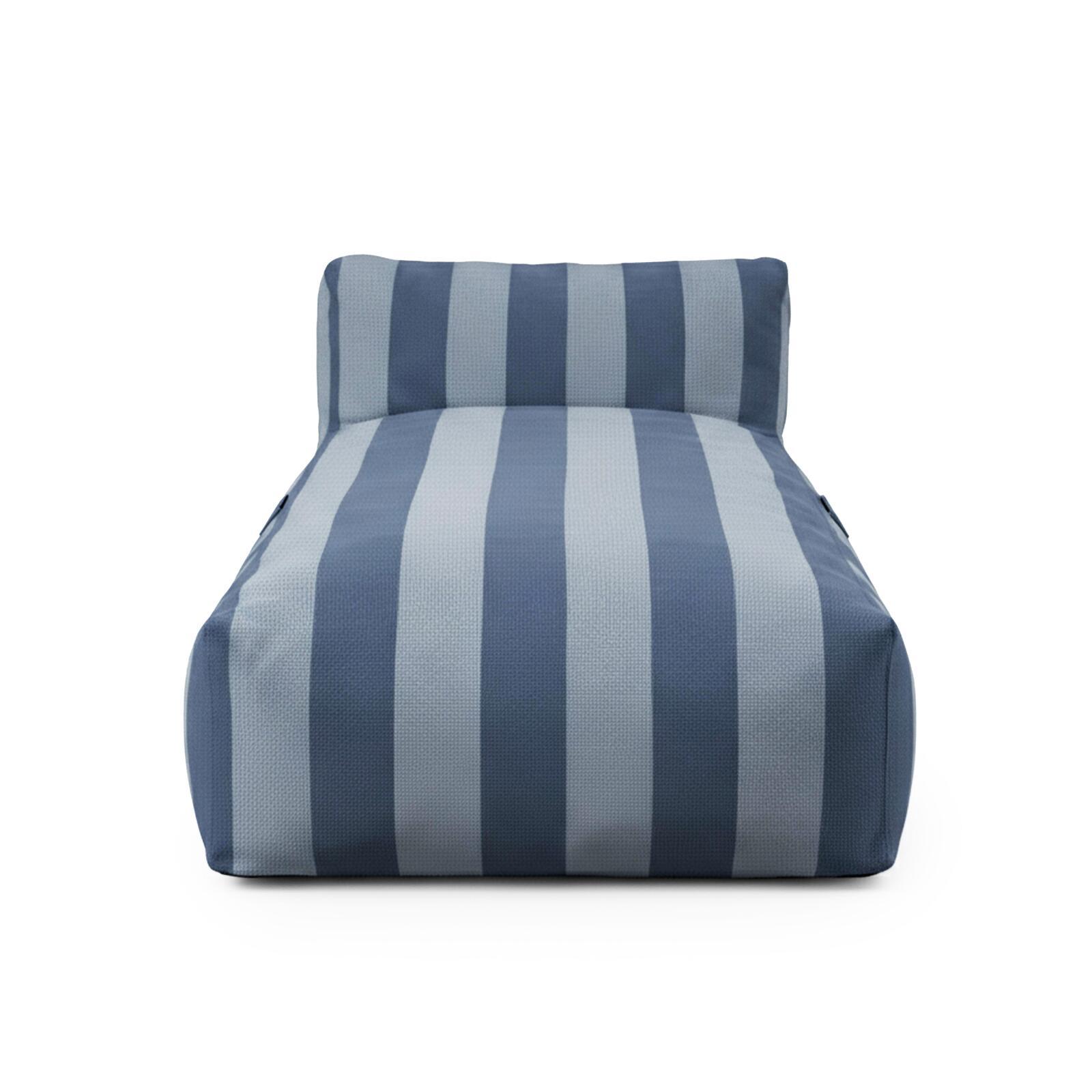 Chaise longue a rayas para sofá modular de exterior
