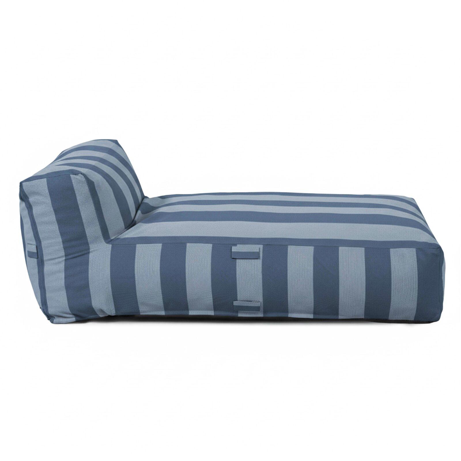 Chaise longue a rayas para sofá modular de exterior