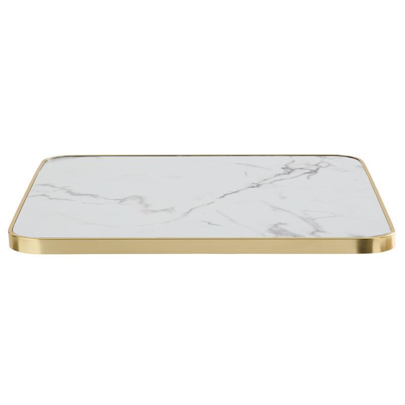 Tablero para mesa de laminado 70x70 cm con cantos de aluminio