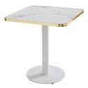 Tablero para mesa de laminado 70x70 cm con cantos de aluminio