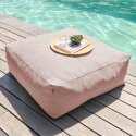 Sofá modular de exterior para 4 personas con 1 sillón, 2 sillones esquineros y 1 puf