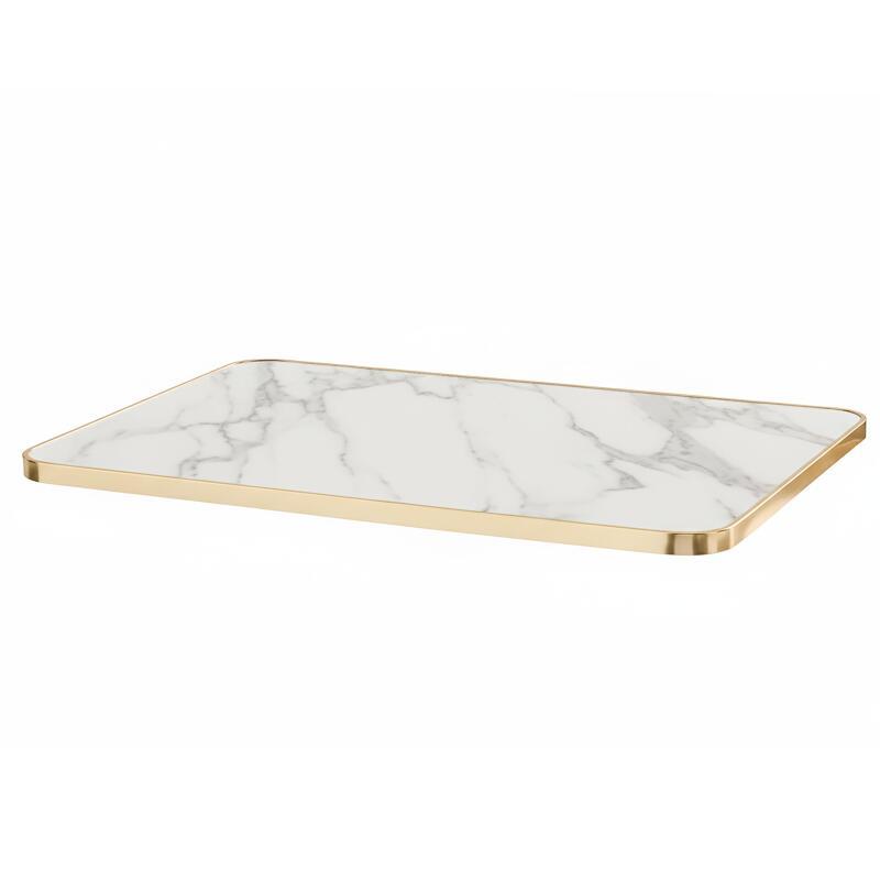 Tablero para mesa de laminado 120x60 cm con cantos de aluminio