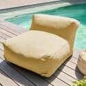 Sofá modular de exterior para 4 personas con 3 sillones y 1 puf