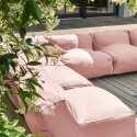 Sofá modular de exterior para 8 personas con 5 sillones, 2 sillones esquineros y 1 puf
