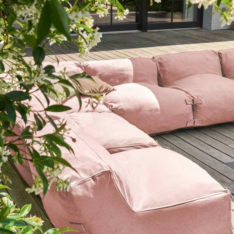 Sofá modular de exterior para 8 personas con 5 sillones, 2 sillones esquineros y 1 puf (5/6)