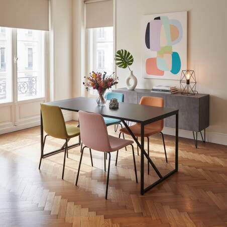 Mesa de comedor de metal 4 personas