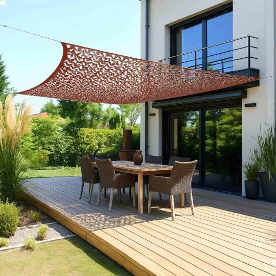 Vela de sombra calada reversible rectangular 3 x 4 m | Oviala