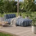 Chaise longue a rayas para sofá modular de exterior