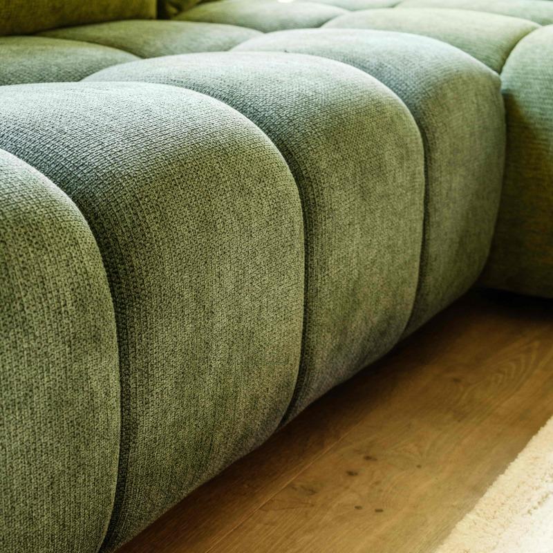 Sofá esquinero de 3 plazas de tela con chaise longue derecha y cojines (6/7)