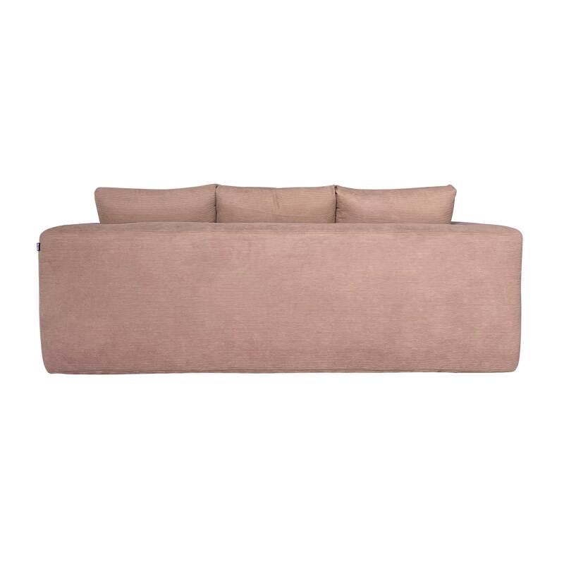 Sofá de 3 plazas en tejido acanalado con cojínes (3/6)