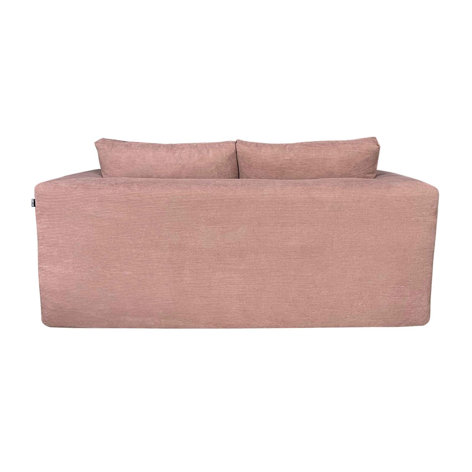 Sofá 2 plazas en tejido acanalado con cojínes