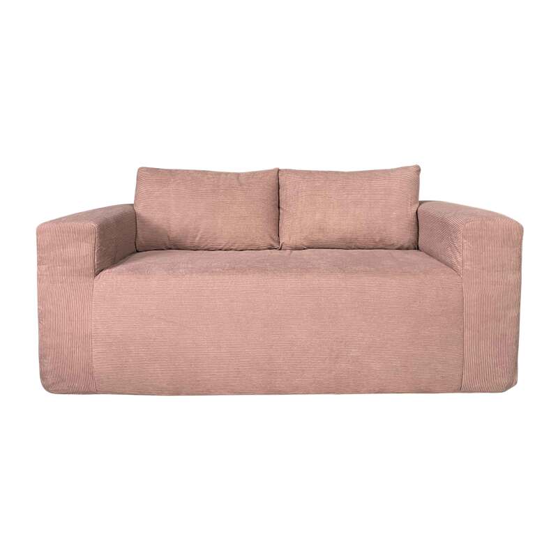 Sofá 2 plazas en tejido acanalado con cojínes (2/7)
