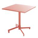Mesa de jardín cuadrada de metal reclinable 4 personas 70x70 cm