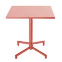 Mesa de jardín cuadrada de metal reclinable 4 personas 70x70 cm