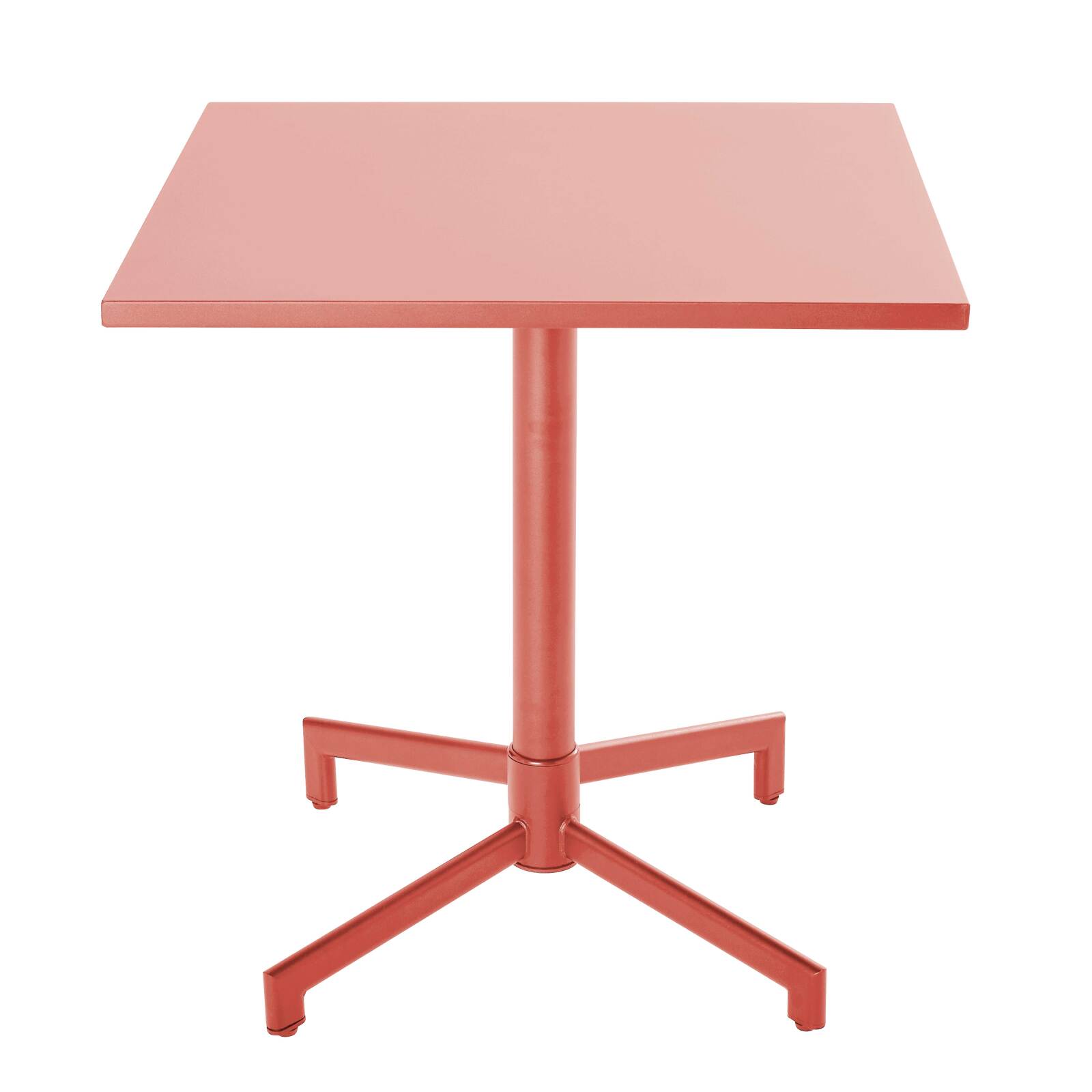 Mesa de jardín cuadrada de metal reclinable 4 personas 70x70 cm