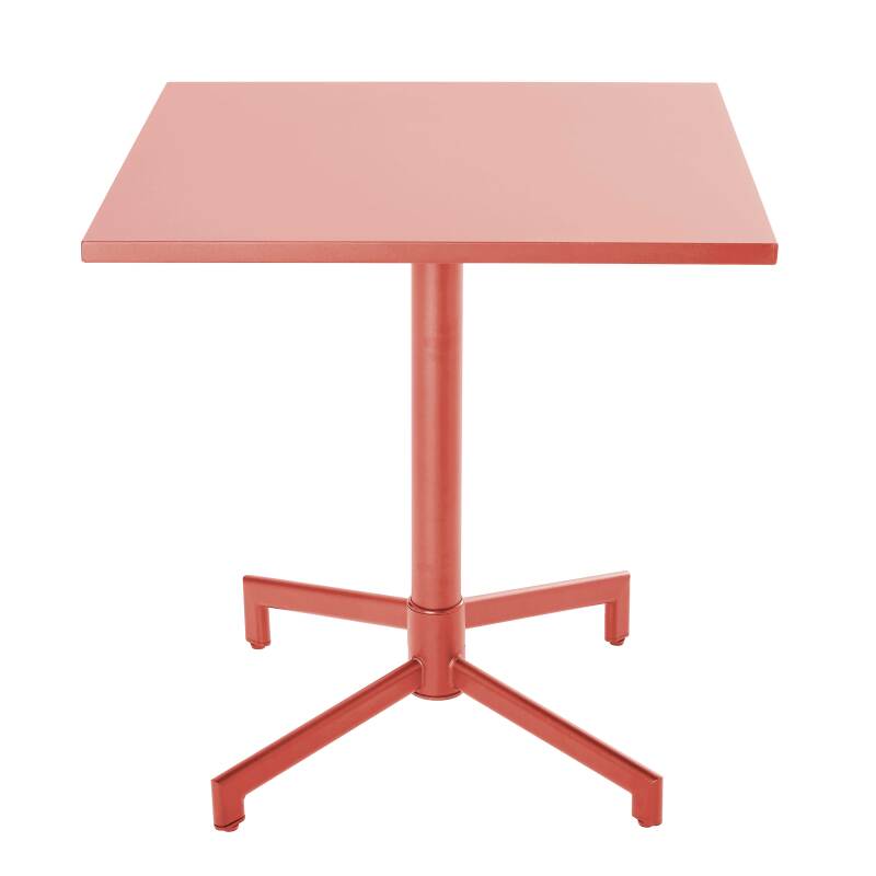 Mesa de jardín cuadrada de metal reclinable 4 personas 70x70 cm