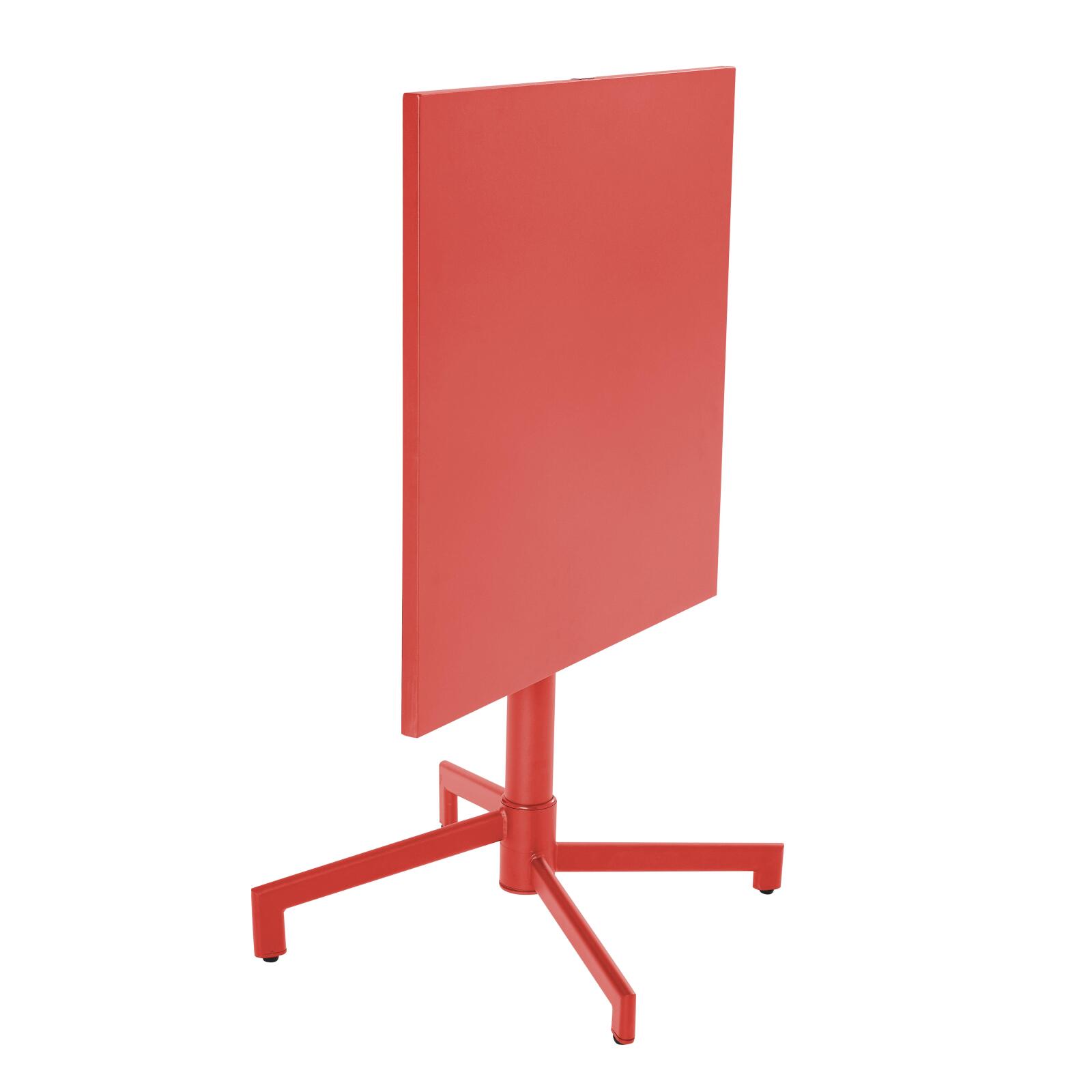 Mesa de jardín cuadrada de metal reclinable 4 personas 70x70 cm