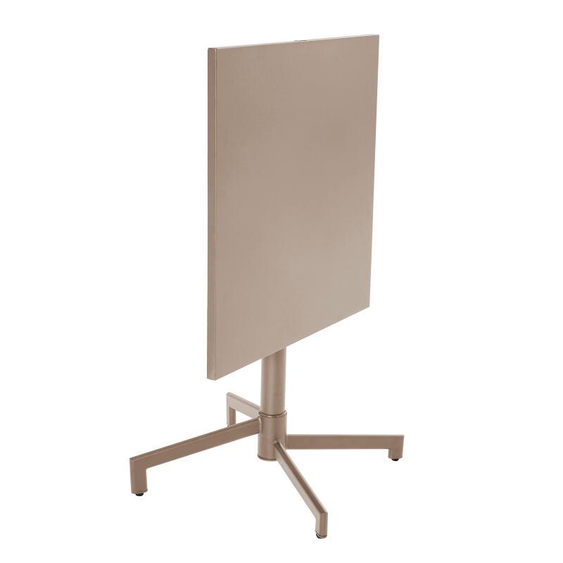 Mesa de jardín cuadrada de metal reclinable 4 personas 70x70 cm (2/6)