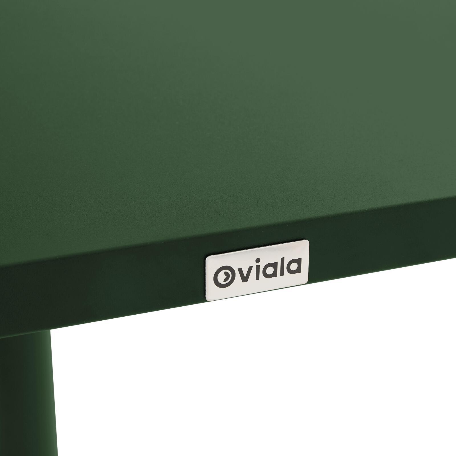 Mesa de jardín cuadrada de metal reclinable 4 personas 70x70 cm