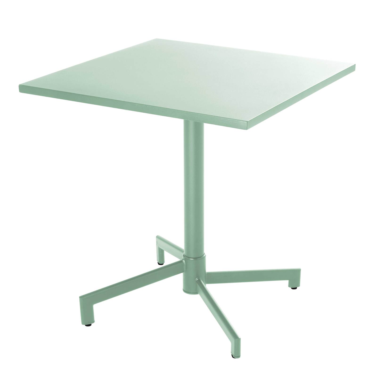 Mesa de jardín cuadrada de metal reclinable 4 personas 70x70 cm