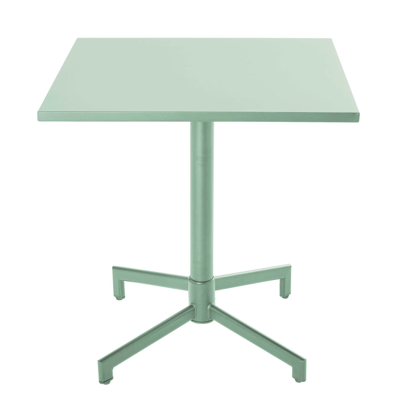Mesa de jardín cuadrada de metal reclinable 4 personas 70x70 cm