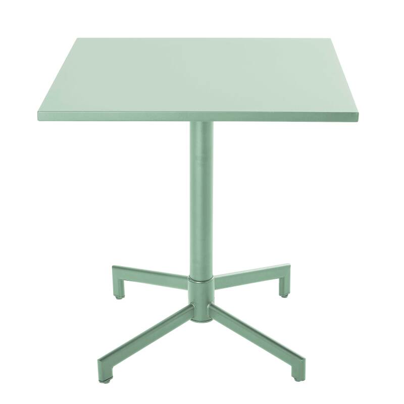 Mesa de jardín cuadrada de metal reclinable 4 personas 70x70 cm