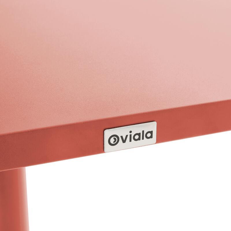Mesa de jardín cuadrada de metal reclinable 4 personas 70x70 cm (3/6)