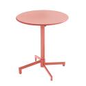Mesa de jardín bistró redonda de metal reclinable 4 personas Ø70x72 cm