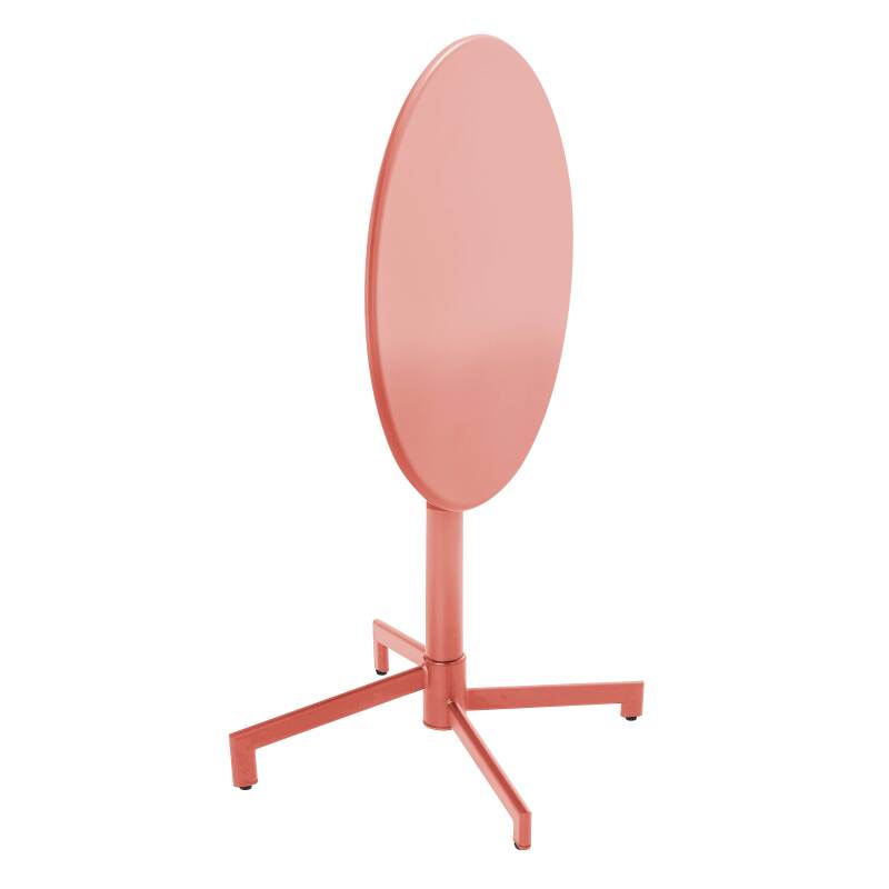 Mesa de jardín bistró redonda de metal reclinable 4 personas Ø70x72 cm