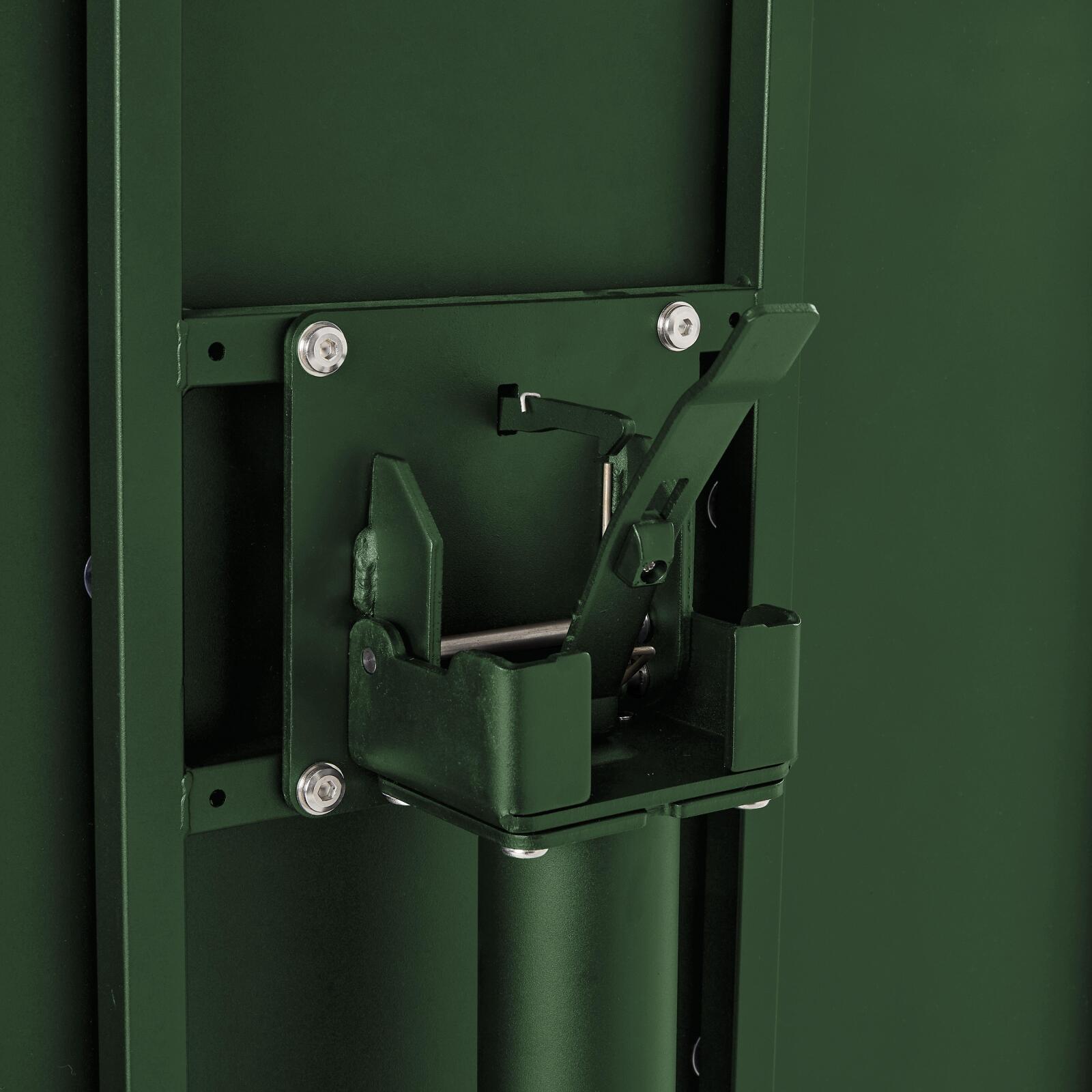 Mesa de jardín bistró redonda de metal reclinable 4 personas Ø70x72 cm