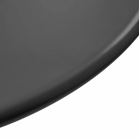 Mesa de jardín redonda reclinable de metal 4 personas con pie empotrado Ø70x72 cm (3/5)