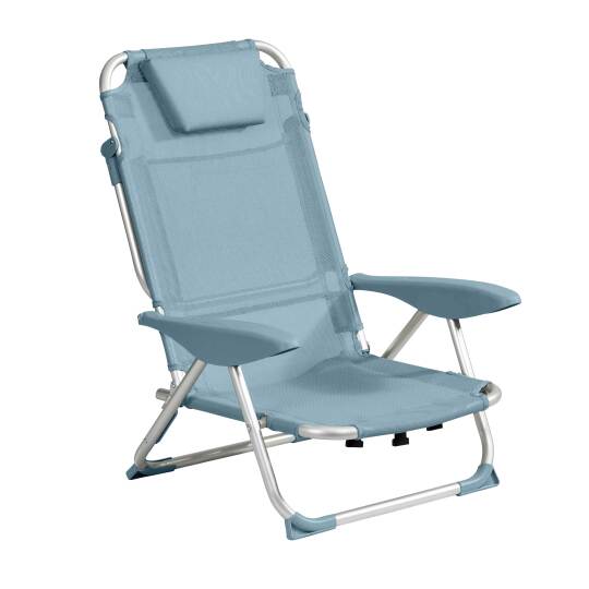 Silla de playa plegable reclinable 4 posiciones