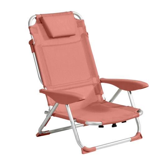 Silla de playa plegable, reclinable 4 posiciones | Oviala