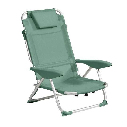 Silla de playa plegable, reclinable 4 posiciones | Oviala