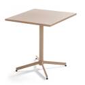 Mesa de jardín cuadrada de metal reclinable 4 personas 70x70 cm