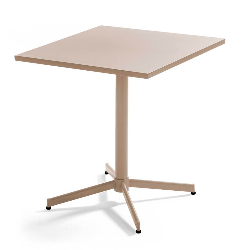 Mesa de jardín cuadrada de metal reclinable 4 personas 70x70 cm