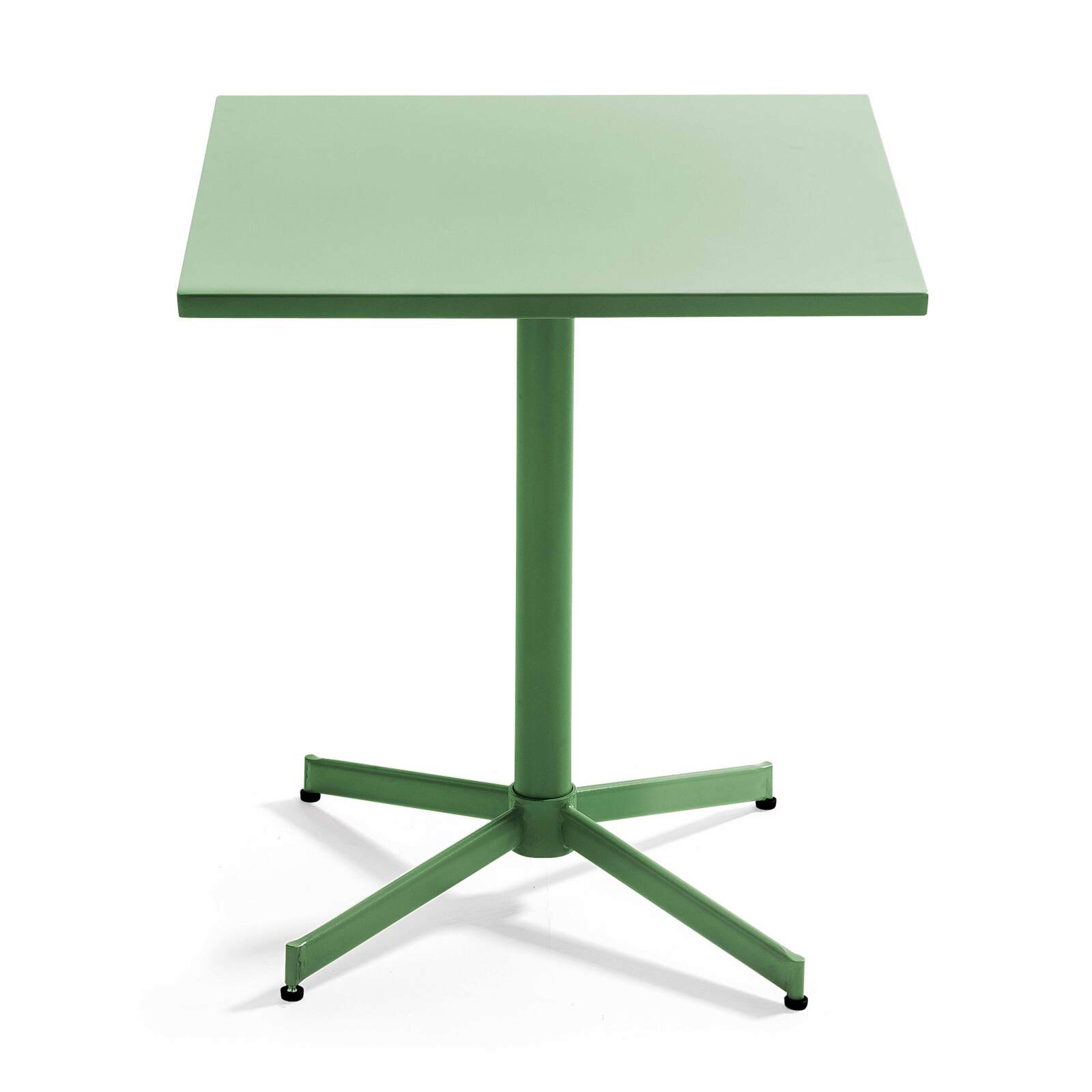 Mesa de jardín cuadrada de metal reclinable 4 personas 70x70 cm