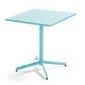 Mesa de jardín cuadrada de metal reclinable 4 personas 70x70 cm