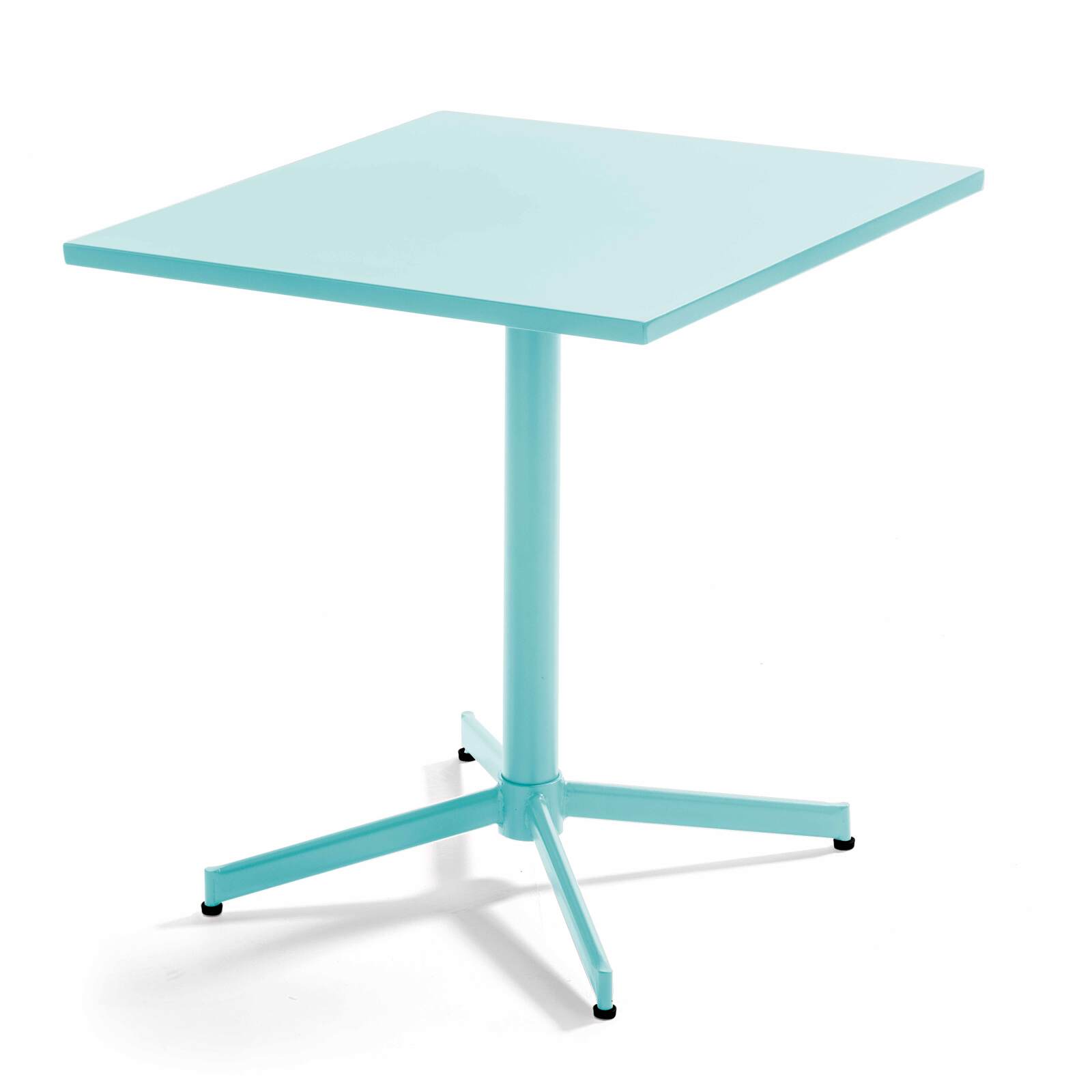 Mesa de jardín cuadrada de metal reclinable 4 personas 70x70 cm