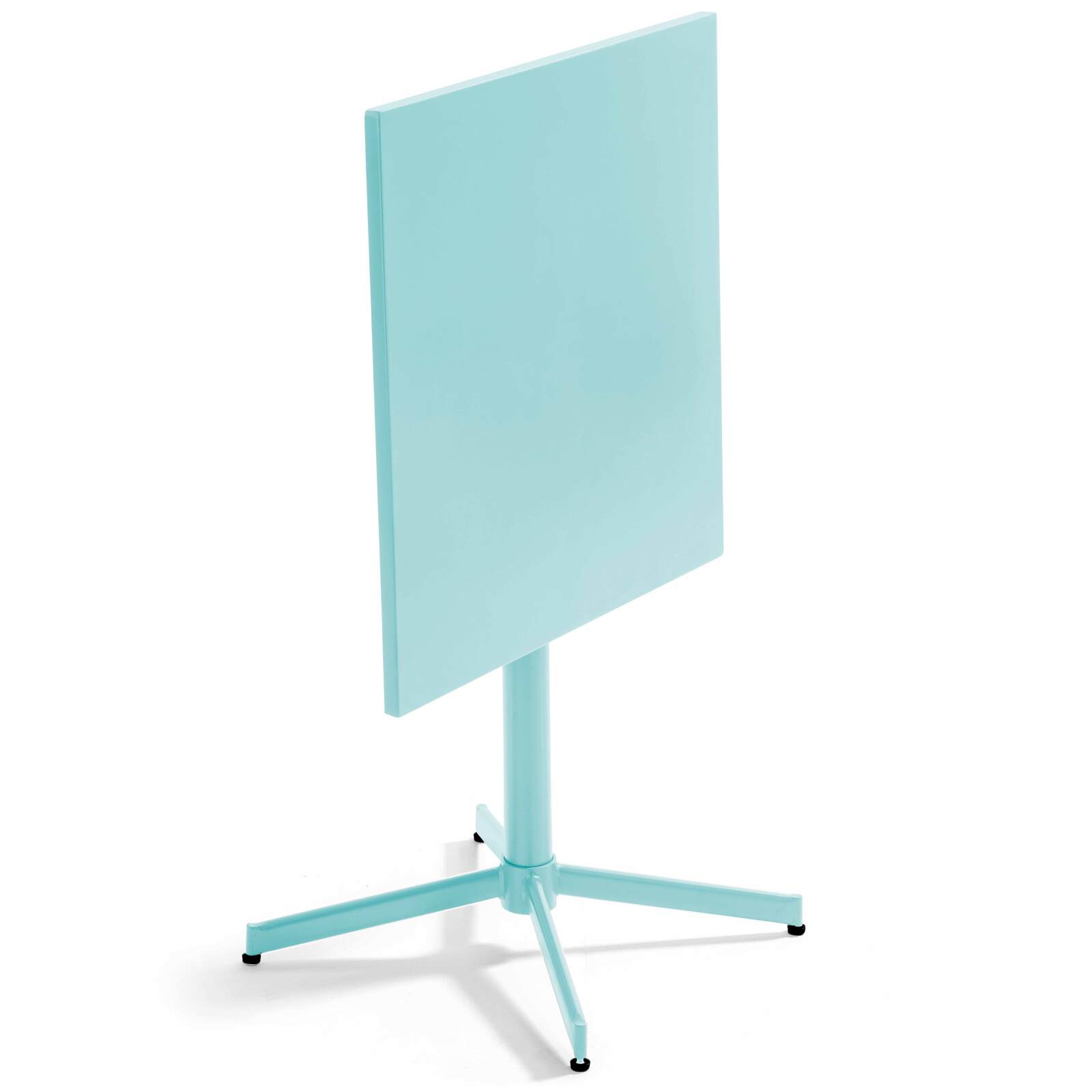 Mesa de jardín cuadrada de metal reclinable 4 personas 70x70 cm